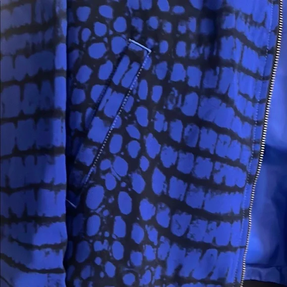 Men's Blue Patterned Jacket - Picture 4 of 6